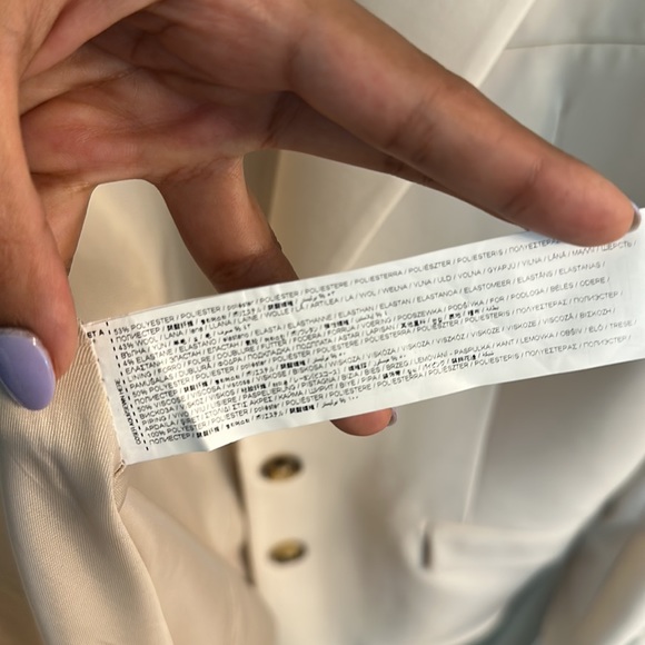 Wool Pernille x Mango Ecru Cream | Oversized structured blazer | NWT - Picture 3 of 4